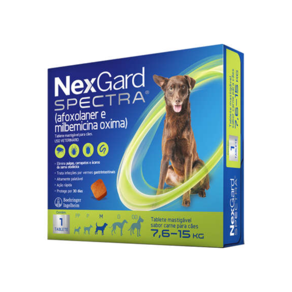Nexgard Spectra Cães De 7,6 A 15kg Caixa Lacrada Original