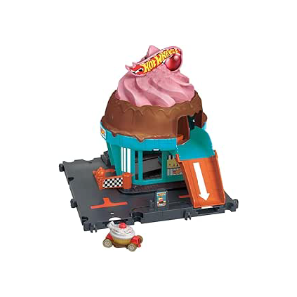 Hot Wheels City Pista de Brinquedo Sorveteria para crianças a partir de 3 anos
