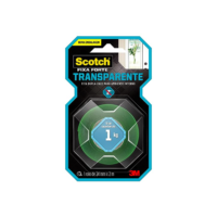 Scotch, 3M, Fixa Forte, Fita Dupla Face, Transparente, 24mm x 2m