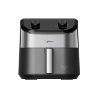 Fritadeira Air Fryer 4,5l Widemax Cyclone Preto E Inox Midea