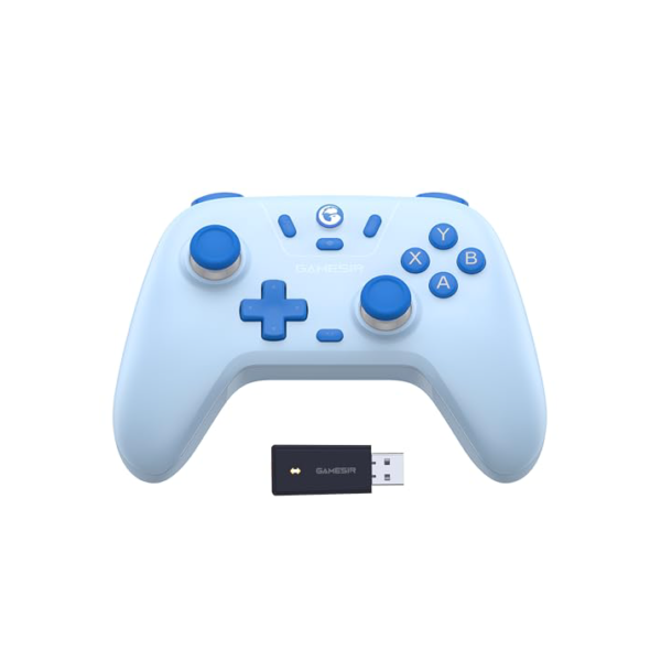 GameSir Nova Lite Controlador sem fio 2.4g para PC com Windows, iPhone, Android, Switch e Steam Deck, Controle Bluetooth Gamepad com gatilho de efeito Hall, Turbo, vibração Rumble (azul)