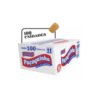 Paçoca Amendupã Caixa Com 100unidades 1,5kg - Rolha Embrulhada Individual