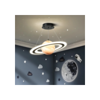 Modern Acrílico Planet Pendant Light, Crianças Quarto Espaço Estrela Lustres, Living Bedroom Cozinha Indoor Hanging Iluminação