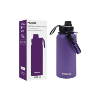 MODUS Garrafa Térmica Esportiva De Aço Inoxidável Com Isolamento A Vácuo De 1000ML (Roxo)