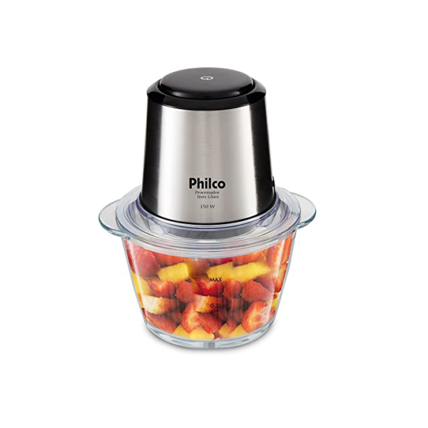 Mini Processador Philco Inox Vidro 1.2L 350W 127V