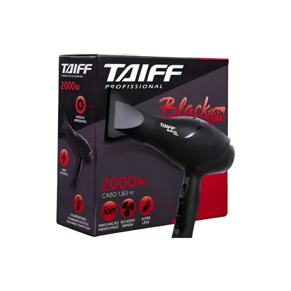 Taiff Black Ion Secador De Cabelo Profissional 2000w Cor Preto