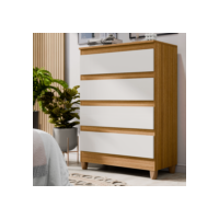 Cômoda Imperial 4 Gavetas em MDF/MDP para Quarto | Compacta, Moderna e Funcional