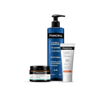 Principia Kit Rotina Essencial Gel hidratante GH-01 + Protetor Solar PS-01 FPS60 + Gel de Limpeza GL-02