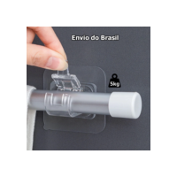Kit 2 Ganchos adesivos para varão de cortina que não precisa furar suporte de parede