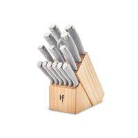 Hampton Forge Conjunto de bloco Epicure Cool de 15 peças, 7 lb, cinza-acastanhado/cinza