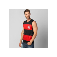 Camiseta Regata Flamengo Hoop - Preto+Vermelho