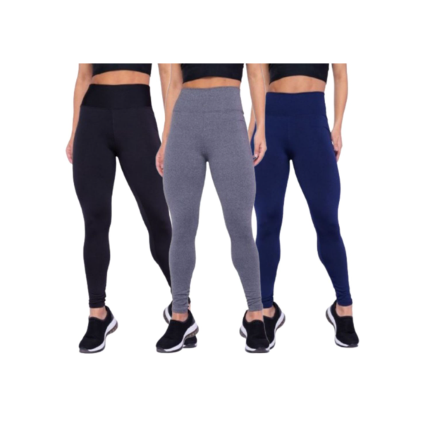 Kit 3 Calça Leg Legging Suplex Levanta Bumbum Tecido Grosso Premium Promoção 6x/Sem Juros Preço de Atacado Envio Rápido