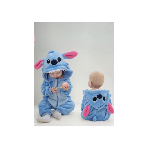 Macacão Bebê Lilo Stitch Fantasia Infantil Pijama Kigurumi