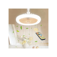 Ventilador De Teto Com Led Lâmpada Novo Com Controle Remoto Bordado Bivolt
