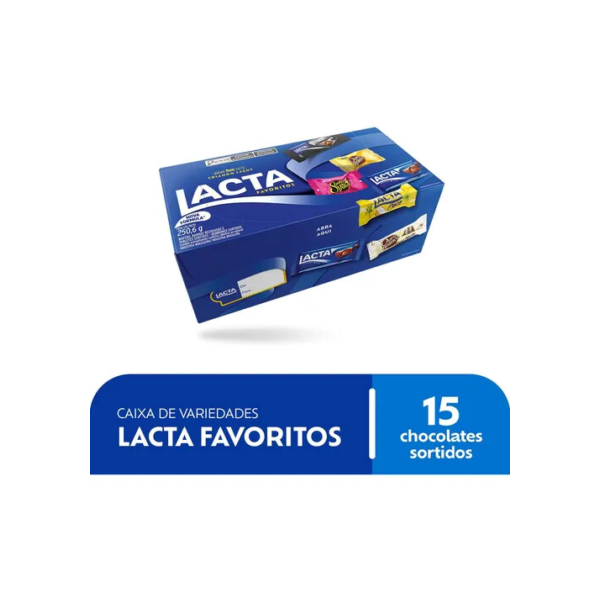 Mondelez Lacta Alimentos Ltda Lacta Favoritos Lacta Favoritos - Sem agregado - 250.6 g - 250.6 g - Unidade - 1 - 15 - Caixa