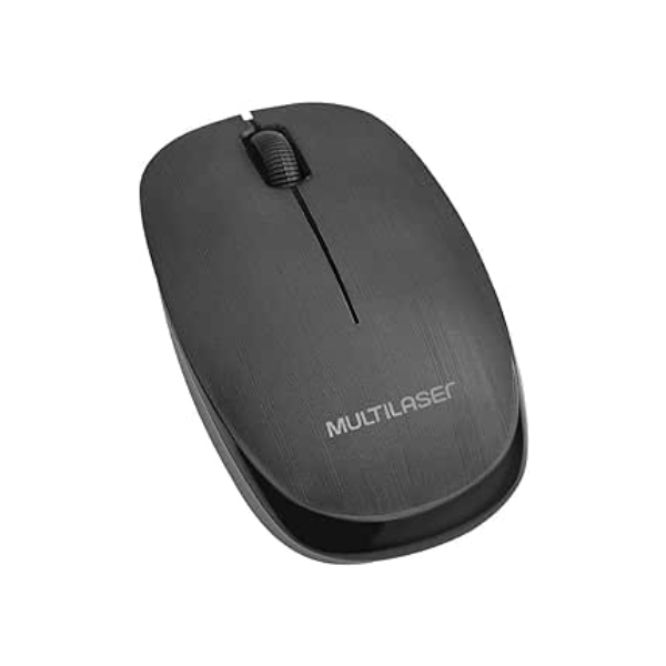 Multilaser MO251 - Mouse Sem Fio 2.4 Ghz 1200 DPI Usb, Preto, normal