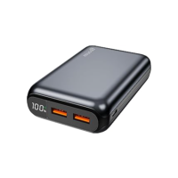 Geonav Power Bank, Carregador Portátil Universal 20.000mAh, USB-A (até 18W) + USB-C (até 20W), Compacto, Carregamento Rápido, Pass Through, Led Indicador de Bateria, PB20K20WSG, Cinza espacial