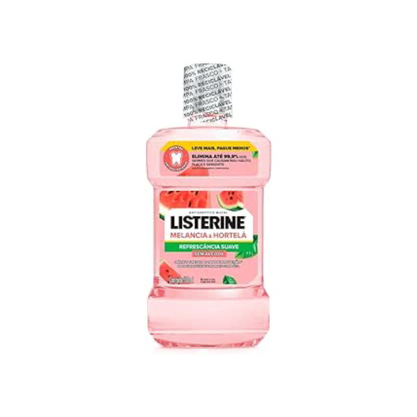 LISTERINE® Melancia & Hortelã Enxaguante Bucal Sem Álcool, 500mL