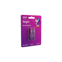 Pilha recarregável AAA 1000mAh Elgin com 2 unidades Palito