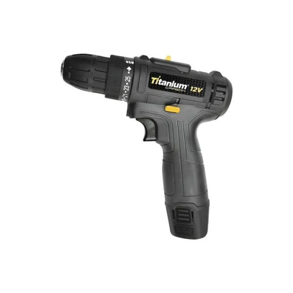 Parafusadeira Furadeira Bateria 12v 1,2ah Titanium Platina T12 06212 Cor Preto