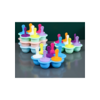 forminha para Picolés infantil  com 7   Com Palitos Coloridospara Peitolé Picolé de Leite Materno Bebê Gengiva DenTE