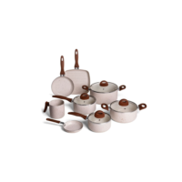 Jogo de Panelas Vanilla Ceramic Life Brinox Smart Plus 8 Peças - Antiaderente