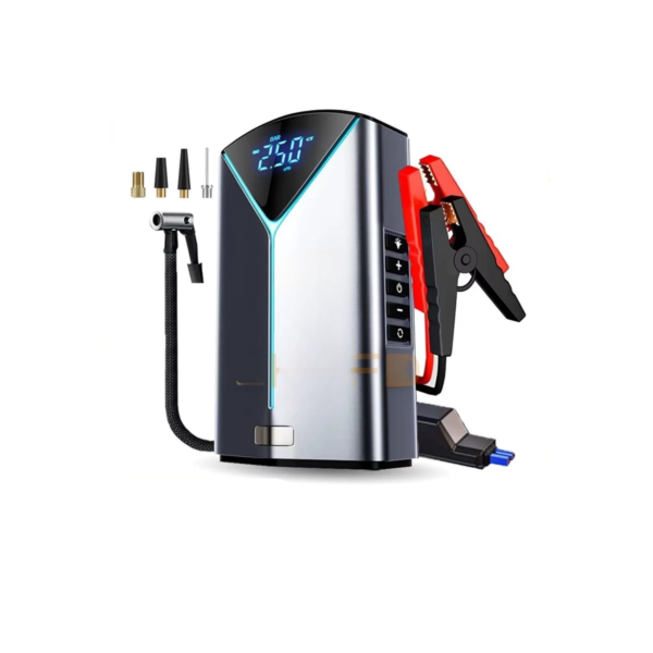 Auxiliar de Partida e Compressor Portátil: Solução de Emergência Veicular Completa