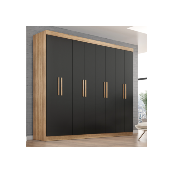 Guarda Roupa Casal Lisboa 8 Portas 4 Gavetas