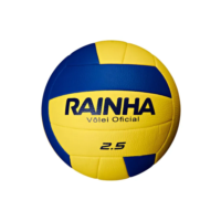 Bola De Volêi Rainha 2.5 Quadra E Praia Cor Amarela E Azul