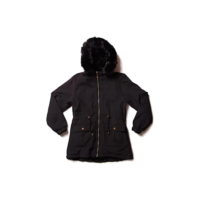 Parka Infantil - Forrada Com Pelo - Duplaface De Sarja