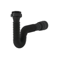 Sifão Sanfonado Universal Linha Black 70cm Paradise Cor Preto