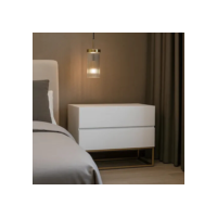 Mesa Cabeceira Eros 60cm Pés De Ferro Dourado