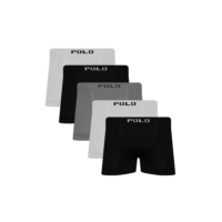 Kit 5 Cuecas Polo Boxer Microfibra Sortido - POLO STAR