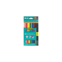 Ecolapis cor, Faber-Castell, multicolor super, 11.1200N+2G, 12 cores + 2 lapis, 14 unidades, Multicor
