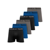 Kit 6 Cuecas Boxer Reebok Sem Costura Microfibra Original