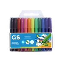 Canetinhas Hidrográficas, CIS, Jumbo 207.6800, Multicor, pacote de 12