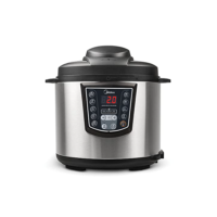 Midea Panela de Pressão Elétrica 6L Digital, Inox/Preto, 110v,