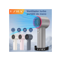 EZRA 4000Mah Mini Ventilador Vento Forte 100 Velocidade do Vento de Engrenagem Display Digital Ventilador Ajustável