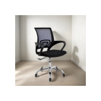 Cadeira de Escritório Pctop Office Fit 1001 9050 Ergonômica Preta com Estofado de Mesh y Tecido
