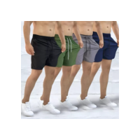 Kit 4 Shorts Masculino Praia Tactel Academia C Lycra Bermuda