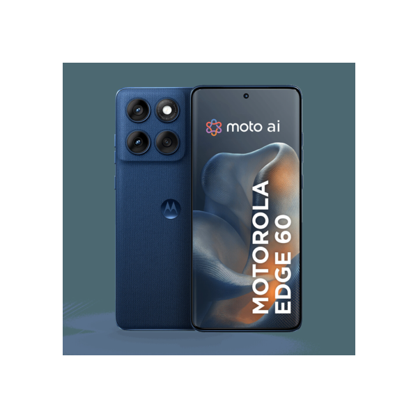 Smartphone Motorola Edge 60 5G - 512GB 24GB (12GB RAM+12GB Ram Boost) Tela Quad-Curve moto AI 50MP Sony Camera IP68 + IP69 - Azul Marinho