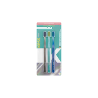 KESS Pack com 3 Escovas Dentais Pro Extra Macias Multicolorido