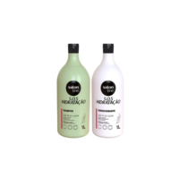 Kit S.O.S Hidratação Azeite de Oliva Shampoo e Condicionador Litrão Salon Line