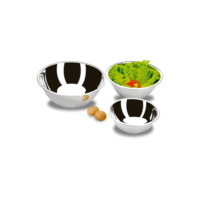 Kit Jogo Tigela Bacia Saladeira 3 Bowls Peças Aço Inox