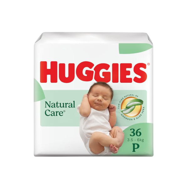 Huggies Fralda Descartável Premium Natural Care P - 36 Un (embalagem pode variar)