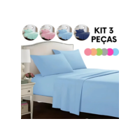 Jogo de Lençol 3 Peças 400 Fios Cama Casal Queen Micropercal
