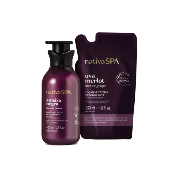 Combo Nativa Spa: Loção Corporal Ameixa Negra 400ml + Refil
