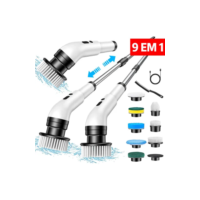 Escova De Limpeza Elétrica Janela Banheiro E Cozinha 9 Em 1 Cor Branco