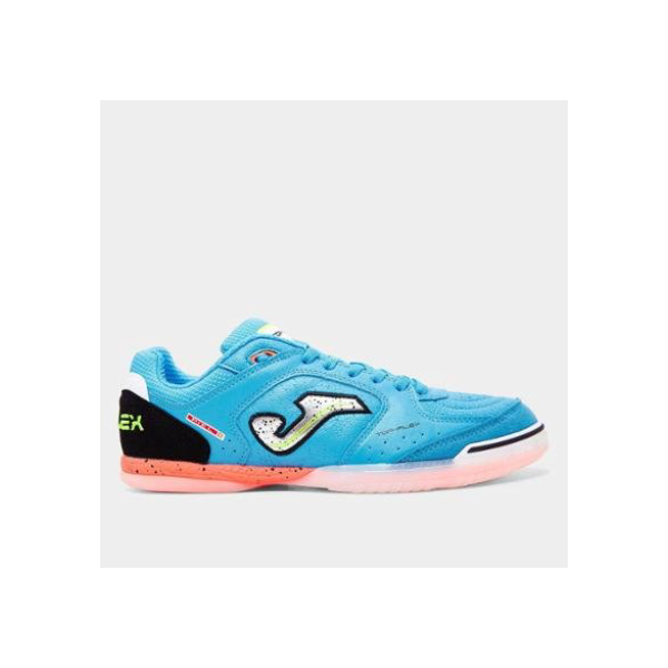 Chuteira Futsal Joma Top Flex - Azul Turquesa+Laranja