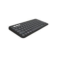 Teclado sem fio Logitech Pebble Keys 2 K380s com Conexão Bluetooth Easy-Switch e Pilha Inclusa - Compatível com PC, Mac, Chrome OS, Android, iOS e Apple TV, Layout US - Grafite